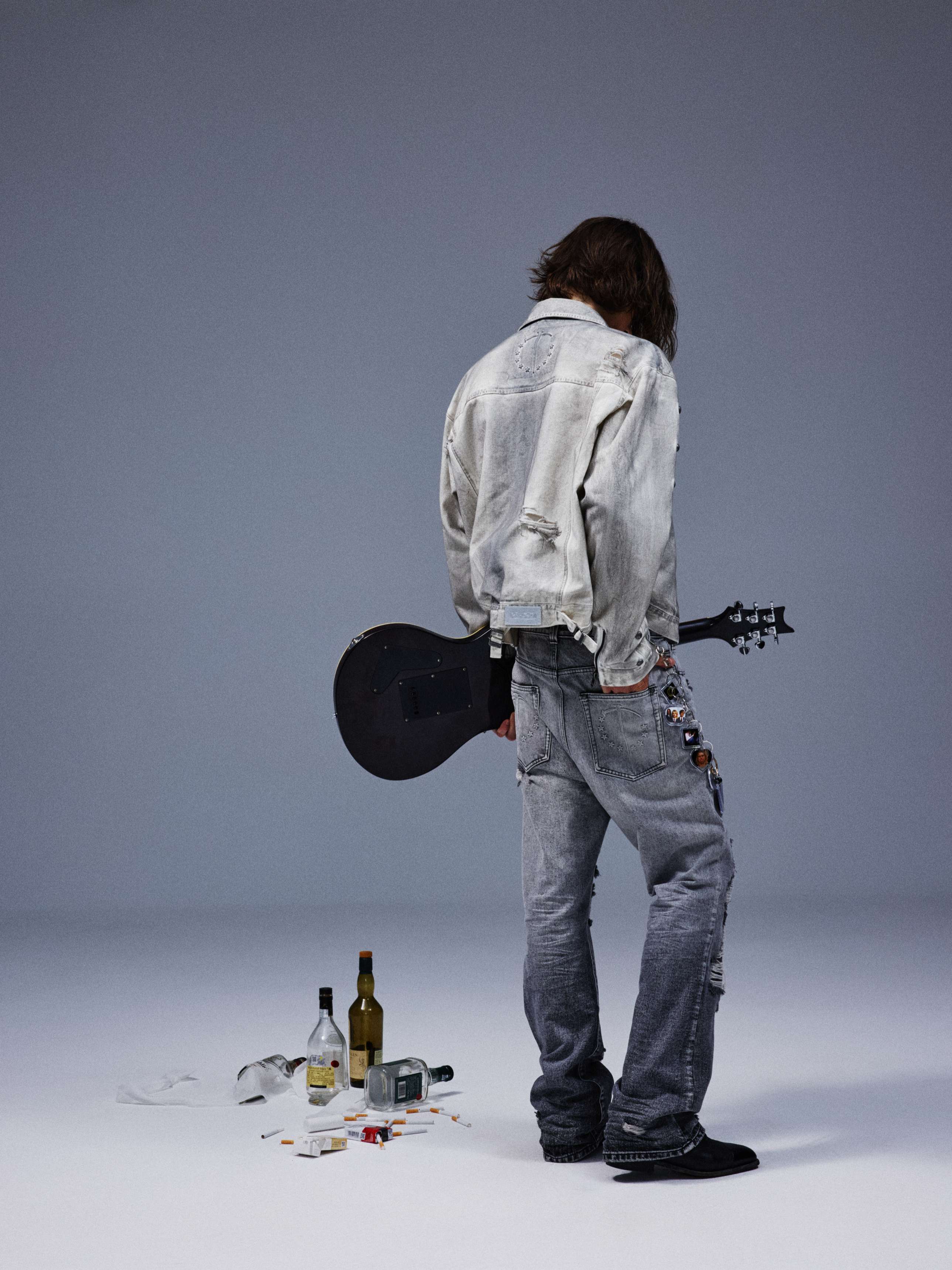 White Lime Plaster Washed Distressed Jeans - PSYLOS 1, White Lime Plaster Washed Distressed Jeans, Jeans, TecNineGroup, PSYLOS 1